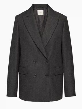 Aritzia Wilfred Margeaux Blazer Charcoal Grey